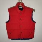 Vintage Penfield Trailwear Vest Jacket Down Red Blue Snap Made In USA Medium
