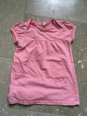 Vestido Mini Boden Niñas Pequeñas 6-12 Meses Rosa Rayas Hombro Regazo Foto 1 de 3