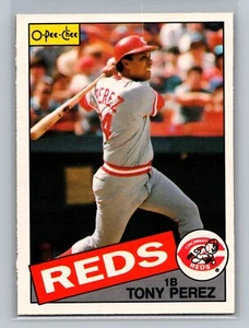1985 O-Pee-Chee Tony Perez #212 - Cincinnati Reds - Canadian/French - Picture 1 of 2