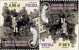 2025 Polen Odyssee der Freiheit Tete-beche, Fi. 5438 postfrisch - Bild 1 von 1