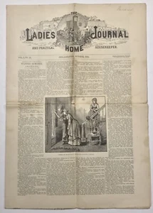 Antique 1884 THE LADIES HOME JOURNAL Vol. 1, No 11 Philadelphia Original 8-Pages - Picture 1 of 7