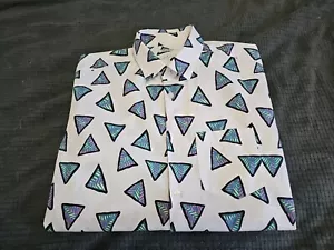 KENZO PARIS The BERMUDA TRIANGLE Lightweight Button-up S/S Shirt SZ 16.5/42 - Picture 1 of 14