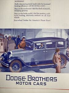 1927 Dodge Brothers  Auto Car Ad Color Art Deco Flapper Girls Dapper Men