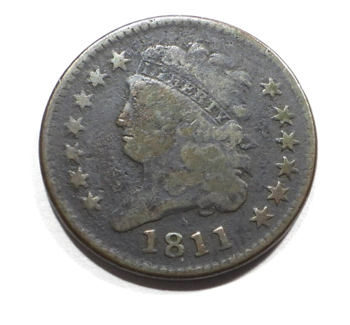 1811 scarce Date Classic Head Half Cent in Vg Condition (156)