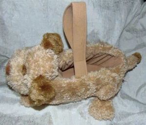 TAN DOGGIE CHILD'S PURSE NEW OLD STOCK 18IN LONG PLUSH - Picture 1 of 10