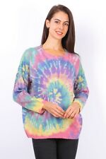 Colourful Tie Dye Jumper Oversize Pastel Pullover 12-18 BNWT Kawaii Hippy Rave