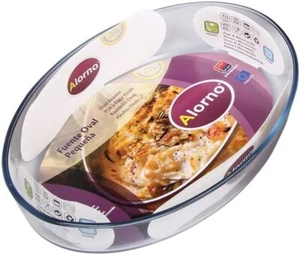 Pirofila Teglia in Vetro Alorno Ovale Trasparente 20 x 13,5 cm - Foto 1 di 1