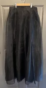 Maxi gonna lunga A-LINE vintage ALEX SERA foderata nera con zip sul retro 10 glam romanticismo - Foto 1 di 6