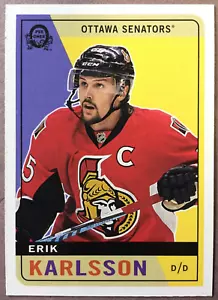 2017-18 O-Pee-Chee Box parte inferior retro Erik Karlsson senadores de Ottawa - Imagen 1 de 2