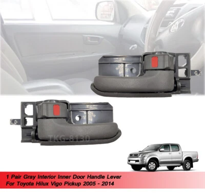 1 Pair Gray Door Handle Lever Fit Toyota Hilux Vigo 2005 2006 2007 2008 - 2014 - Изображение 1 из 4
