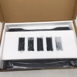 Hemudu Black Glass Computer Monitor Riser HD01B-002 Multi Media Desktop Stand - Photo 1/3