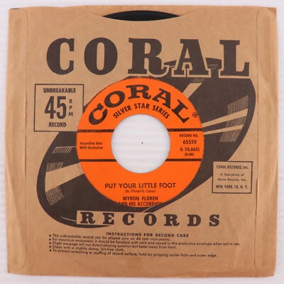 Myron Floren - Put Your Little Foot / Cuckoo Waltz - 1962 45 rpm Record 65550 - Image 1 of 4