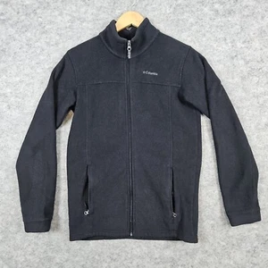 Columbia Youth XL Full Zip Black Fleece Long Sleeve INSIDE NAME TAG FILLED OUT - Picture 1 of 17