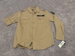 Camisa juvenil CAVI militar con botones talla mediana nueva con etiquetas - Imagen 1 de 11
