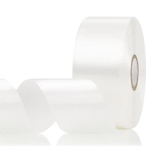 White Satin Ribbon 1-1/2 Inch 30 Yards White Ribbon for Gift Wrapping Flower ... - Picture 1 of 4