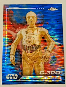 C-3PO 2024 Topps Chrome Star Wars Blue Blaster Pulsar rifrattore - Foto 1 di 2