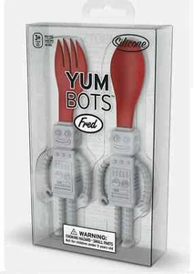 Fred Silicone YUMBOTS Kids Utensil Set - Picture 1 of 7