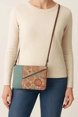 Bolso Bandolera Maruca Tomboy Bolso de Mano Tapiz Floral Hecho a Mano Colorado Nuevo Foto 1 de 4