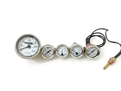 Jeep Willys MB White Face Speedometer Speedo Temperature Oil Fuel Gauge |Fit For Foto 1 de 4