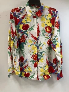 Brooks Brothers Womens Floral Button up Crepe Blouse (NWT) size M - Picture 1 of 6