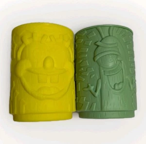 2er Set SpongeBob Schwammkopf Burger King Tassen Plankton gelb grün stapelbar - Bild 1 von 6
