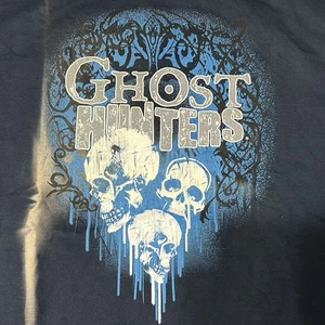 Ghost Hunters T-Shirt Large blau neu mit Etikett Vintage Y2K Liquid Drip Skulls TV Show - Bild 1 von 15