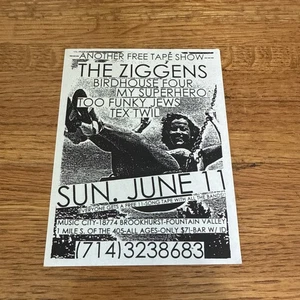 Vintage Ziggens Birdhouse Four My Superheroes Concert Show Flyer @ Music City - Picture 1 of 7