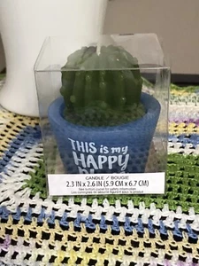 Neu im Karton eine (1) Kerze Kaktus im Wachstopf 2,3 x 2,6 Zoll THIS IS MY HAPPY SPACE Deko - Bild 1 von 7
