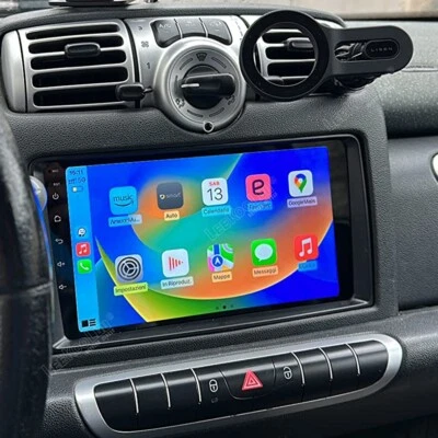 LEEKOOLUU Apple Carplay Für Benz Smart Fortwo 451 2005-2015 Autoradio Android 13 GPS WiFi