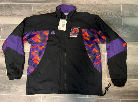Champion Phoenix Suns Windbreaker Jacket NBA Authentic Size M Cover