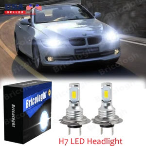 H7 Xenon White LED High/Low Beam Headlight Bulbs For BMW E90 F30 328i 330i 335i - Picture 1 of 11