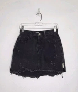 ONE TEASPOON 2020 Mini Skirt Women Size 27 Black High Waist Super Fitted - Picture 1 of 8
