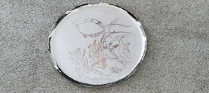 MARGARET FLEMING WALDRON Silver Copper Fish Plate Waikiki Hawaii Johnston Island - Picture 1 of 12