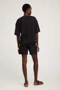 SPRWMN NUEVO CON ETIQUETAS $175 SUDADERA HOLGADA DE FELPA DE ALGODÓN NEGRO Talla S - Imagen 1 de 4