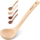 Wooden Ladles for Cooking, Wood Soup Ladle,10.8Inch Large Spoons for Kitchen,Lad