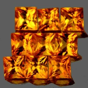 Golden Yellow Sapphire Square 2.50 mm 9 pcs,Flawless-VVS,Natural Loose Gemstone - Picture 1 of 2