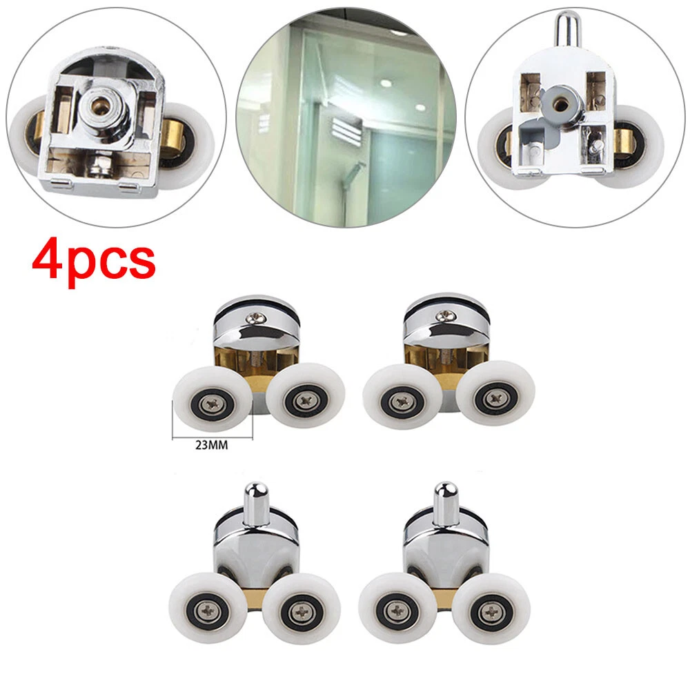 Duschkabinen-Rollen, 25 Mm – Ersatzrollen Für Glastüren Aus ABS Mit Edelstahlwelle, Passend Für 4–8 Mm Glas