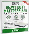 King Size Mattress Bag for Moving and Storage - 5 Mil Cover 