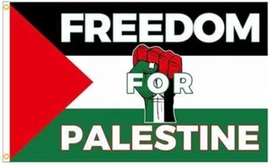 Freedom for Palestine Flag Large 5x3 FT Polyester with Eyelets Free Gaza - Picture 1 of 10