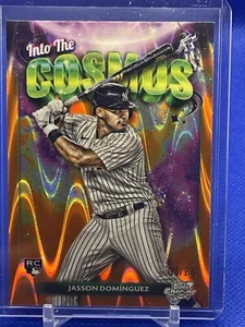 2024 Topps Cosmic Chrome - Jason Dominguez - Into The Cosmos Orange Galactic /25 - Picture 1 of 11