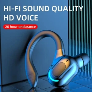 New Bluetooth 5.1 Headset Wireless Earbuds Earphones Stereo Headphones Ear Hook - Zdjęcie 1 z 7