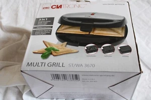 Clatronic Multigrill ST/WA 3670 3in1 Sandwichtoaster Waffel Grill Kotaktgrill - Bild 1 von 6