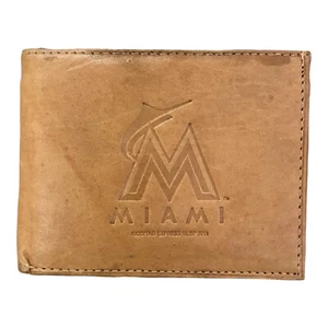 MLB Officially Licensed Genuine Leather Bifold Wallet - Picture 1 of 8