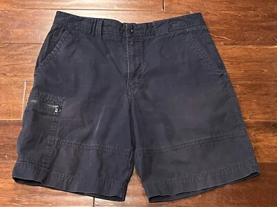 Nautica Clipper Relax Fit Blue Mens 36 Casual Chino 6 Pocket Zip 9" Cargo Shorts - Изображение 1 из 4