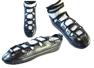 ZAPATOS DE BAILE IRLANDESES CUERO DE BAILE COMODIDAD carrete zapatos de salón plantilla ghillie ballet puntera jaaz - Imagen 1 de 9