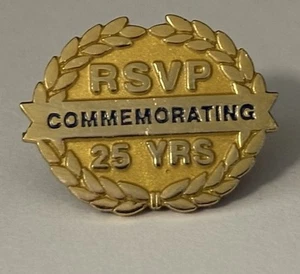 RSVP Company Commemorating 25 Years 1” Wide Lapel Pin - Picture 1 of 3