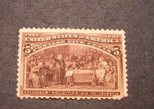 US Stamp Scott# 234 Columbus Soliciting Aid  1893 MNH C334 - Picture 1 of 2