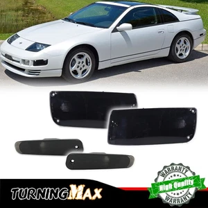 4PCS Smoke Front Bumper Signal+Rear Side Marker Kit For 90-96 Nissan 300ZX Z Z32 - Bild 1 von 9