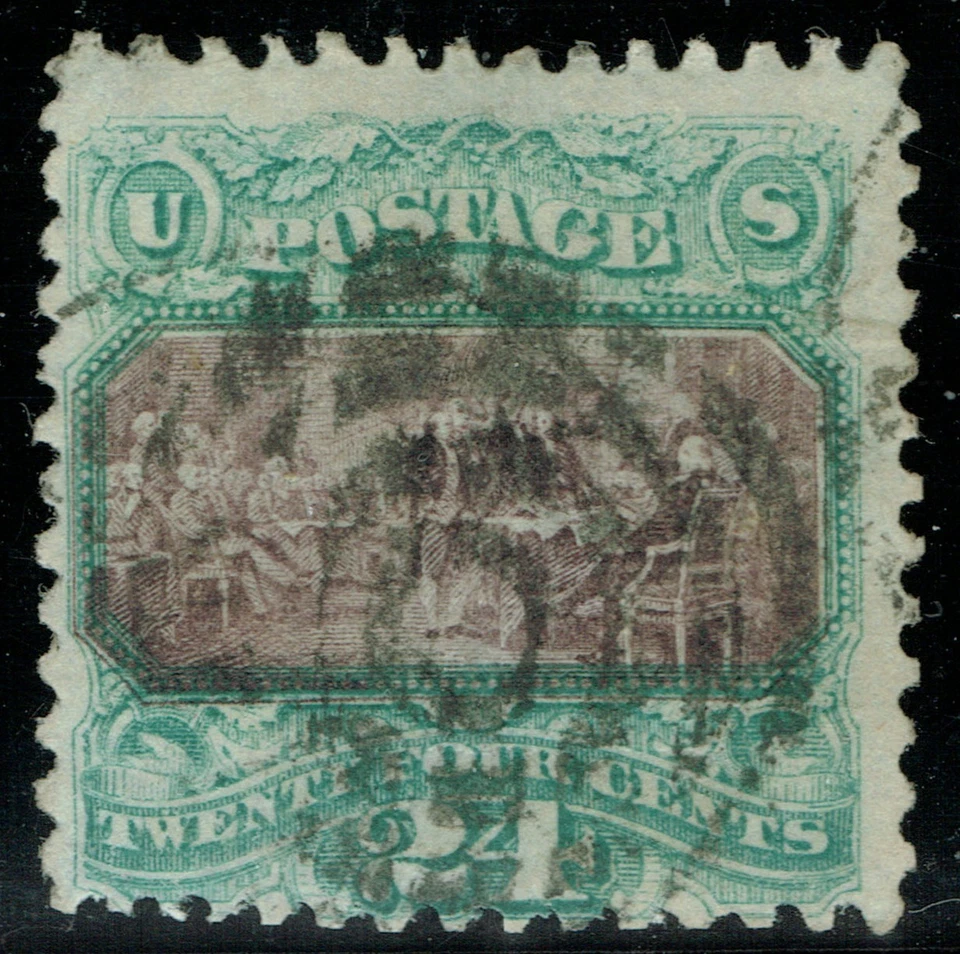 [v989] USA 1869 Scott#120 used cv:$600 - Image 1 of 3
