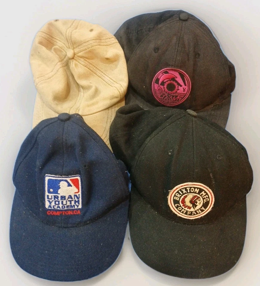 Lote de 4 gorras de béisbol ~ Pink Dolphin ~ Brixton MFG ~ Sombreros usados en excelente estado Foto 1 de 1